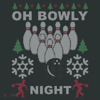 Oh Bowly Night Ugly Christmas Kids T-Shirt thumb 4