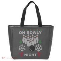 Oh Bowly Night Ugly Christmas Tote Bag thumb 0