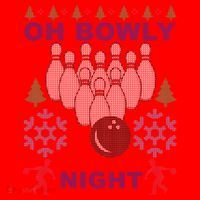 Oh Bowly Night Ugly Christmas Santa Hat thumb 1