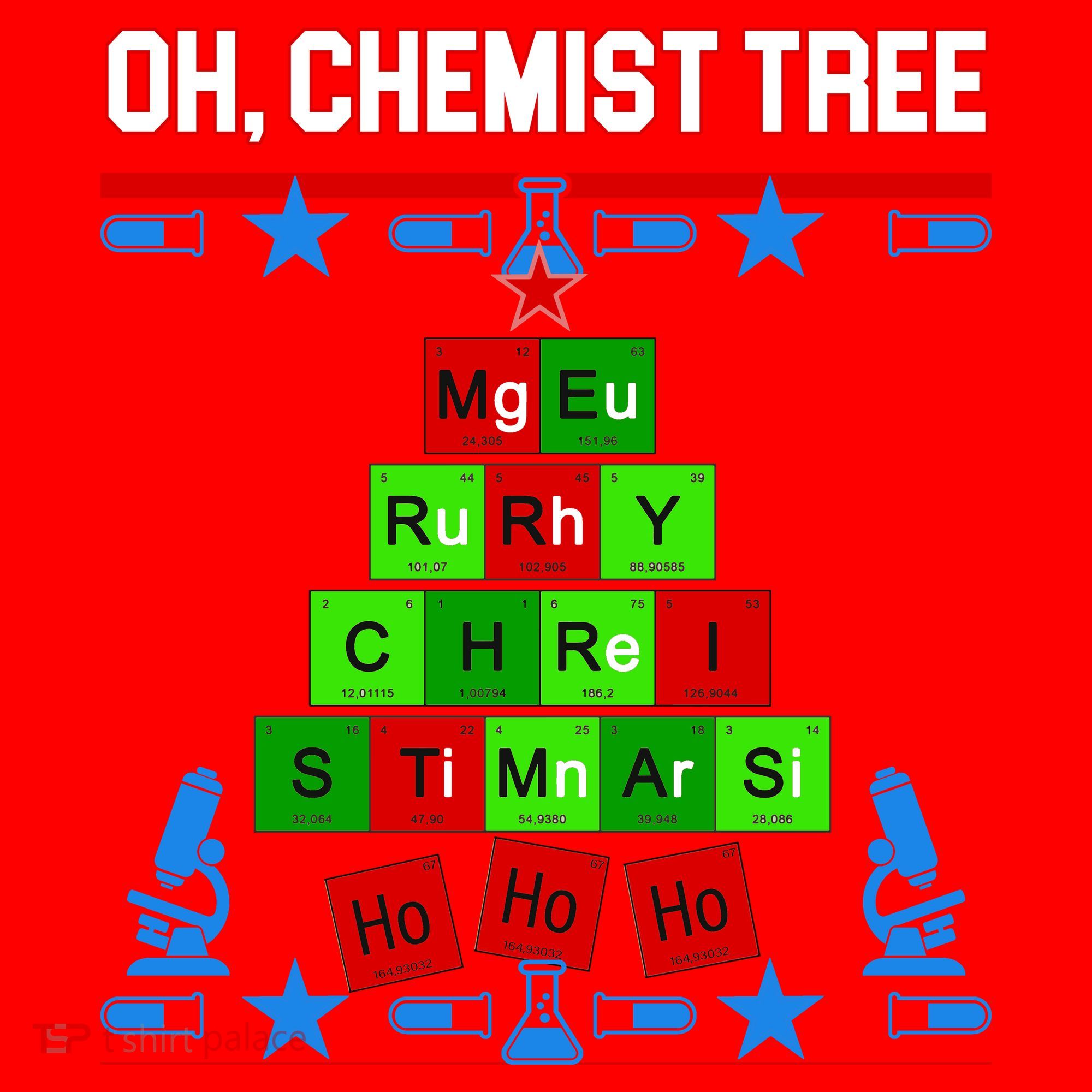 Oh Chemist Tree Santa Hat