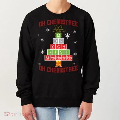 Oh Chemist Tree Funny Christmas Women's Sweatshirt
