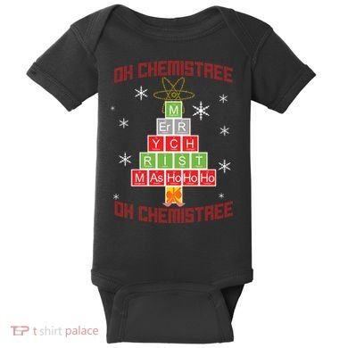 Oh Chemist Tree Funny Christmas Baby Bodysuit
