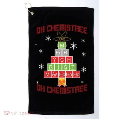 Oh Chemist Tree Funny Christmas Golf Towel