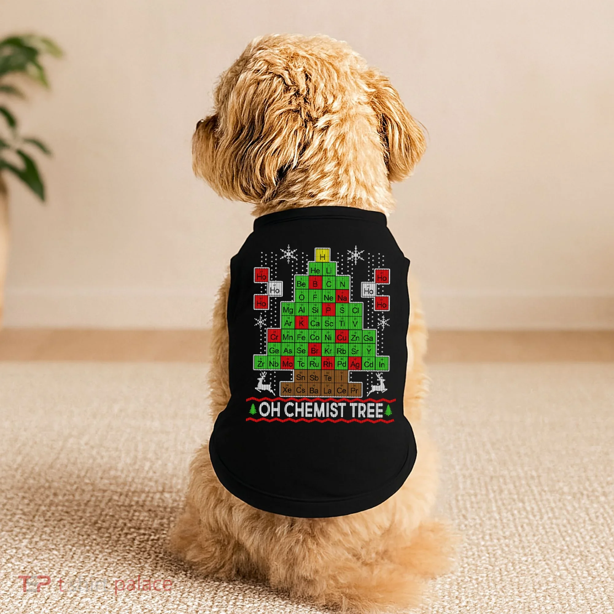 Oh Chemist Tree Ugly Christmas Sweater Doggie Tank