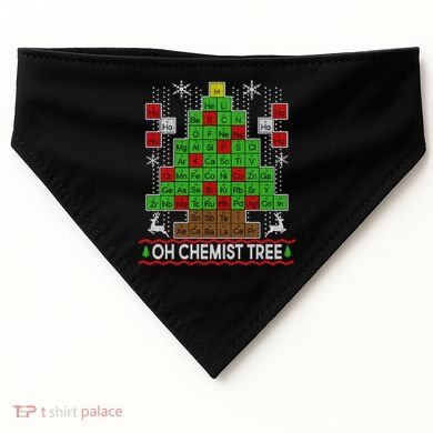 Oh Chemist Tree Ugly Christmas Sweater USA-Made Doggie Bandana