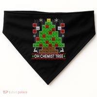 Oh Chemist Tree Ugly Christmas Sweater USA-Made Doggie Bandana thumb 0