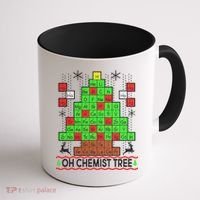 Oh Chemist Tree Ugly Christmas Sweater Coffee Mug thumb 1