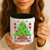 Oh Chemist Tree Ugly Christmas Sweater Coffee Mug thumb 3