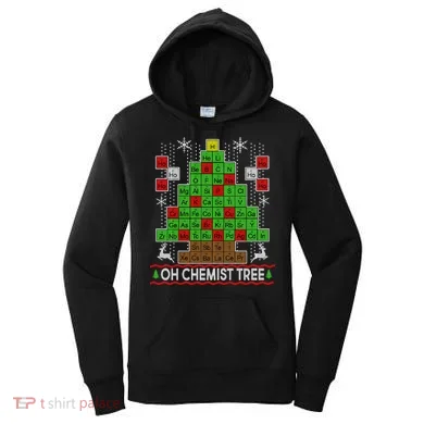 Oh Chemist Tree Ugly Christmas Sweater Women's Hoodie