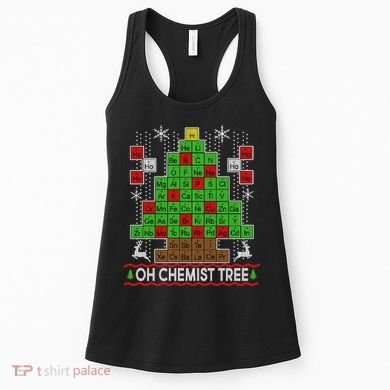 Oh Chemist Tree Ugly Christmas Sweater Women's Tank Top