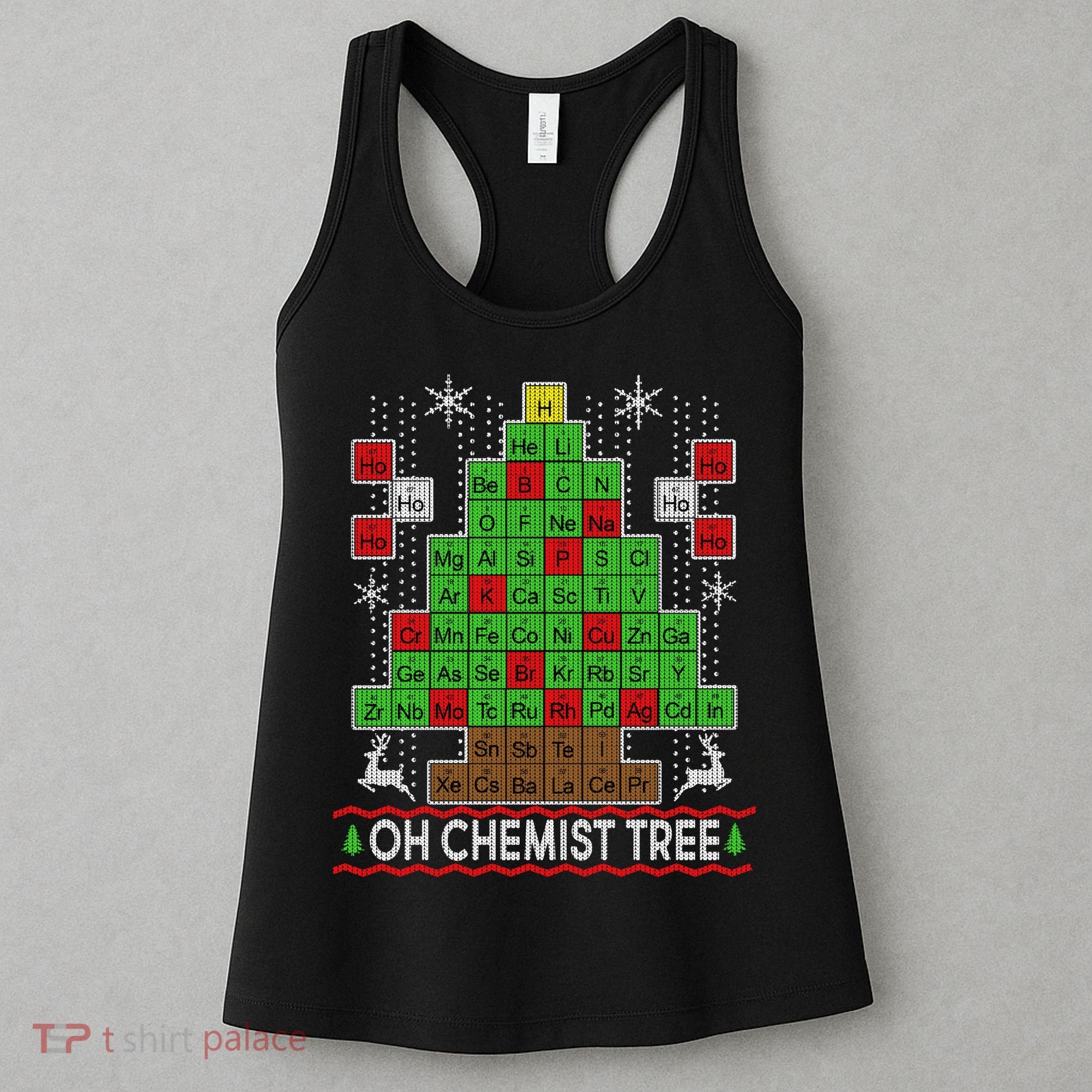 Oh Chemist Tree Ugly Christmas Sweater Women's Tank Top