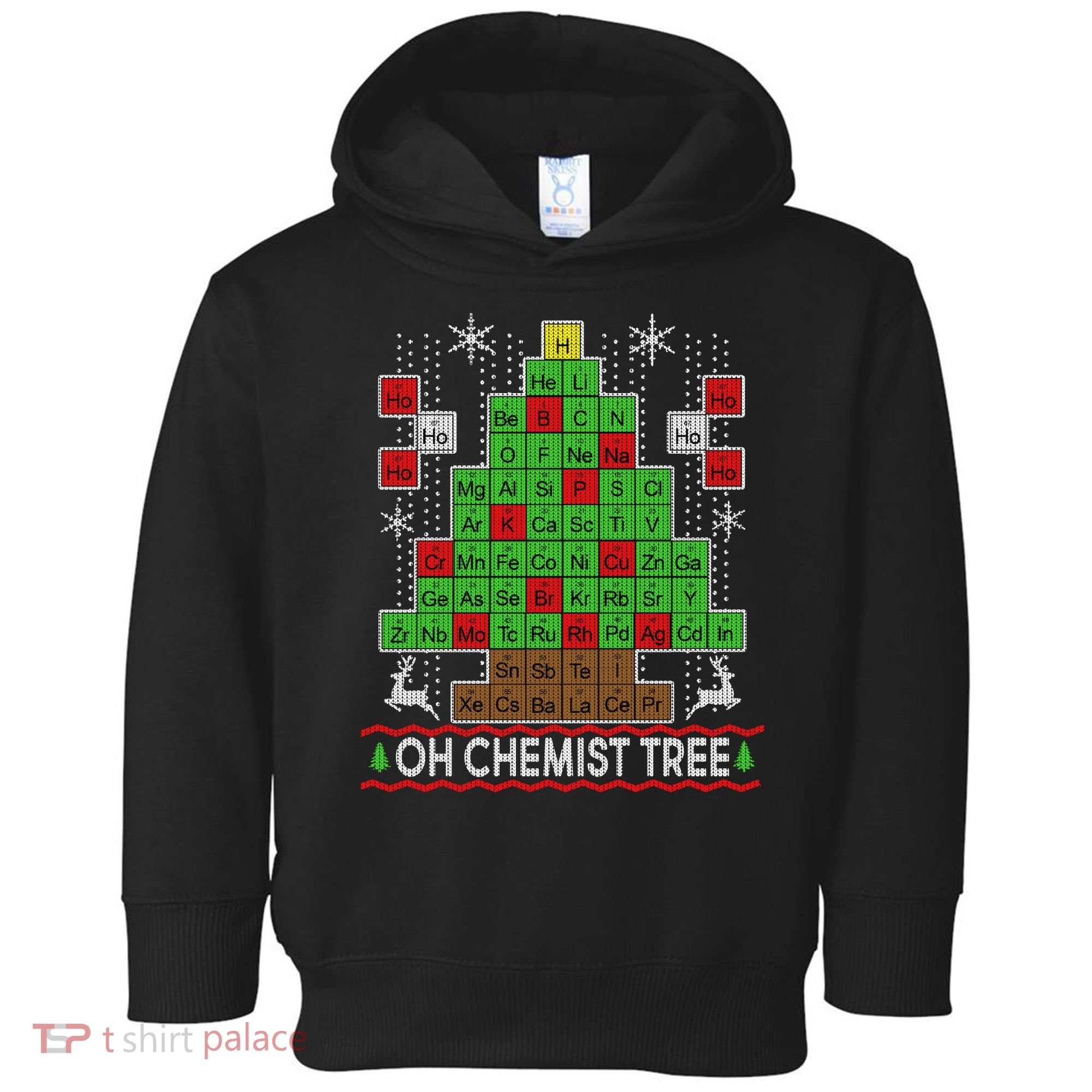Oh Chemist Tree Ugly Christmas Sweater Toddler Hoodie