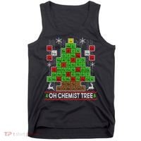 Oh Chemist Tree Ugly Christmas Sweater Tank Top thumb 0