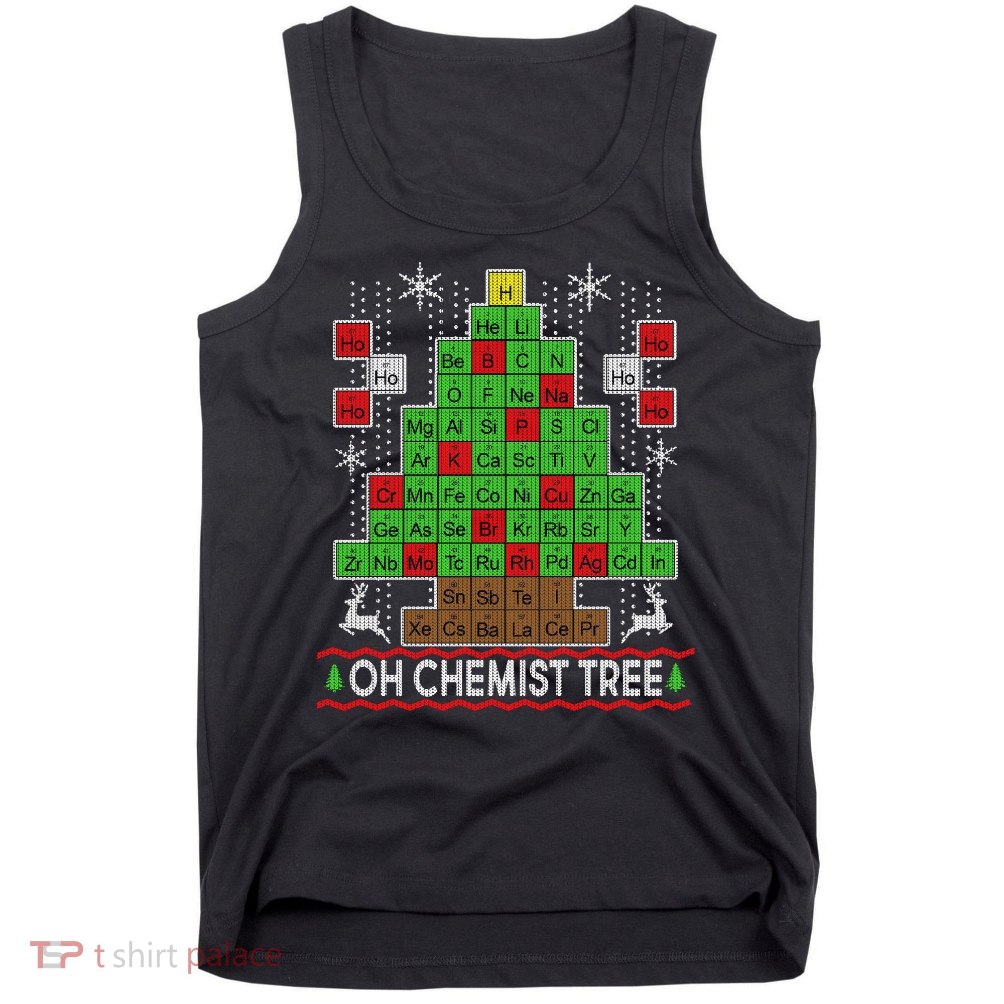 Oh Chemist Tree Ugly Christmas Sweater Tank Top