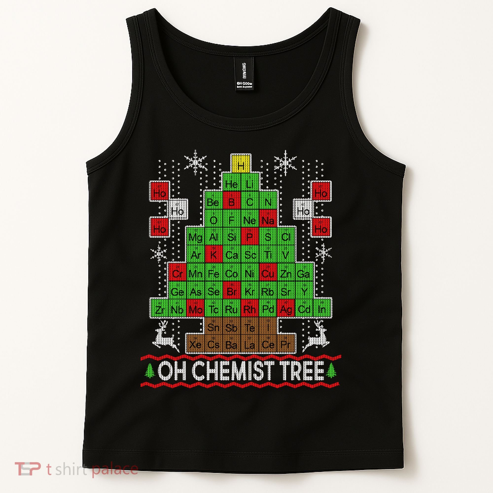 Oh Chemist Tree Ugly Christmas Sweater Tank Top