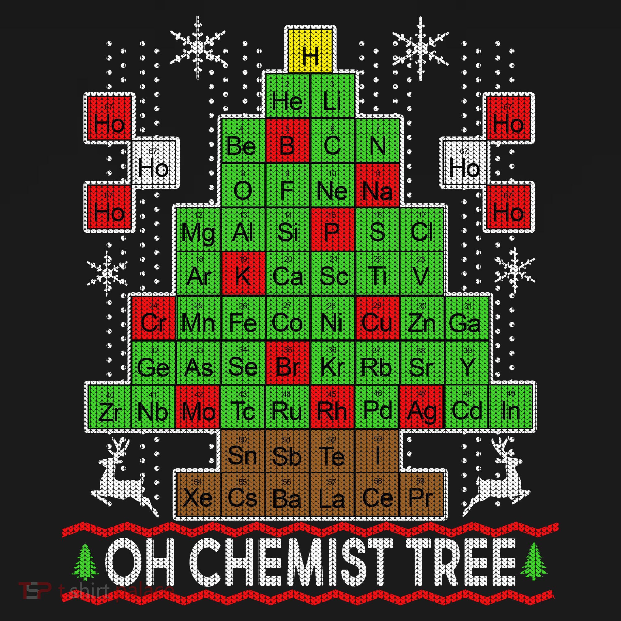 Oh Chemist Tree Ugly Christmas Sweater Tank Top