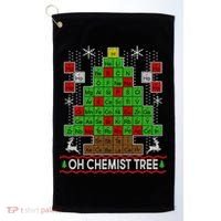 Oh Chemist Tree Ugly Christmas Sweater Golf Towel thumb 0