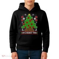 Oh Chemist Tree Ugly Christmas Sweater Kids Hoodie thumb 4