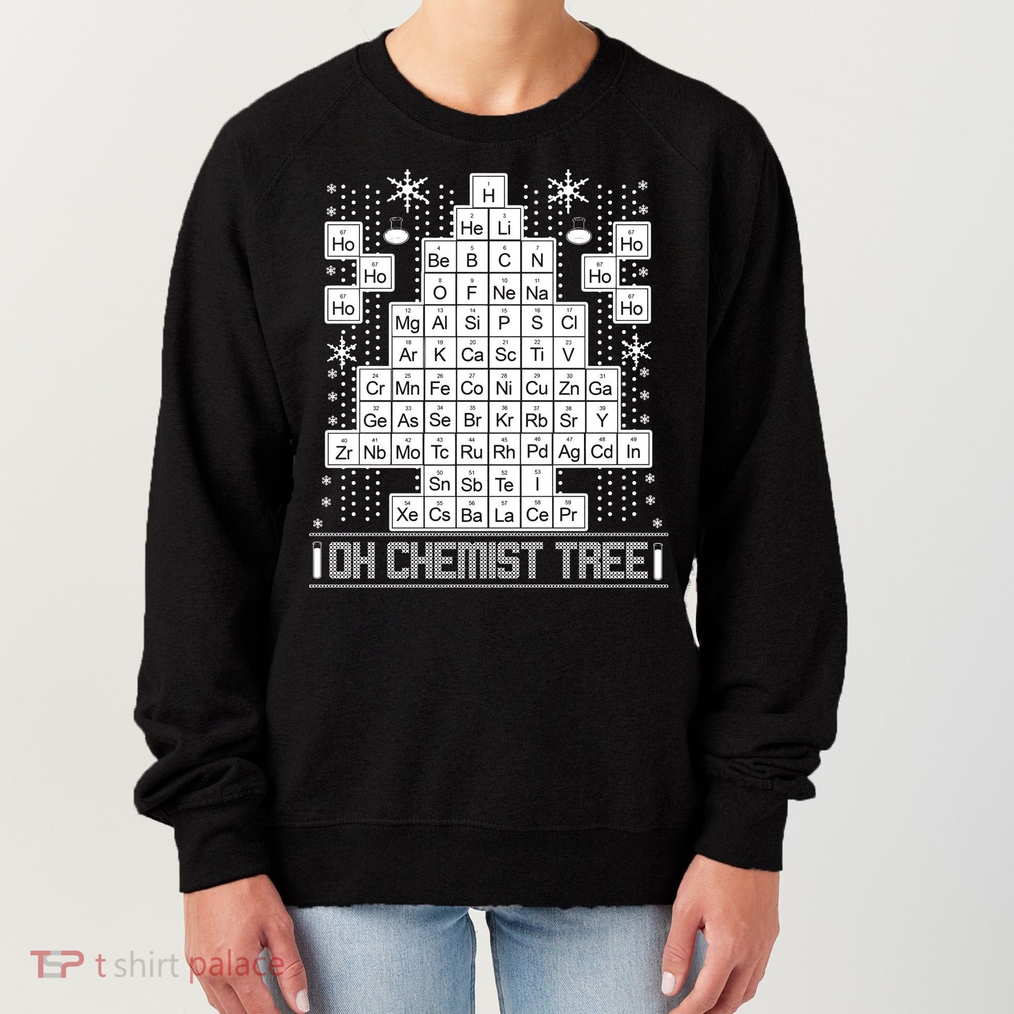 Oh Chemistry Tree Chemist Ugly Christmas Sweater Women's Sweatshirt