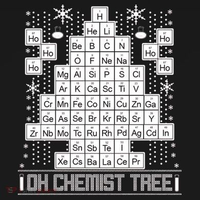 Oh Chemistry Tree Chemist Ugly Christmas Sweater Baby Long Sleeve Bodysuit