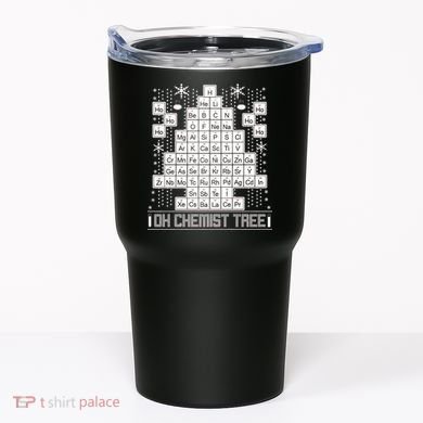 Oh Chemistry Tree Chemist Ugly Christmas Sweater Tumbler