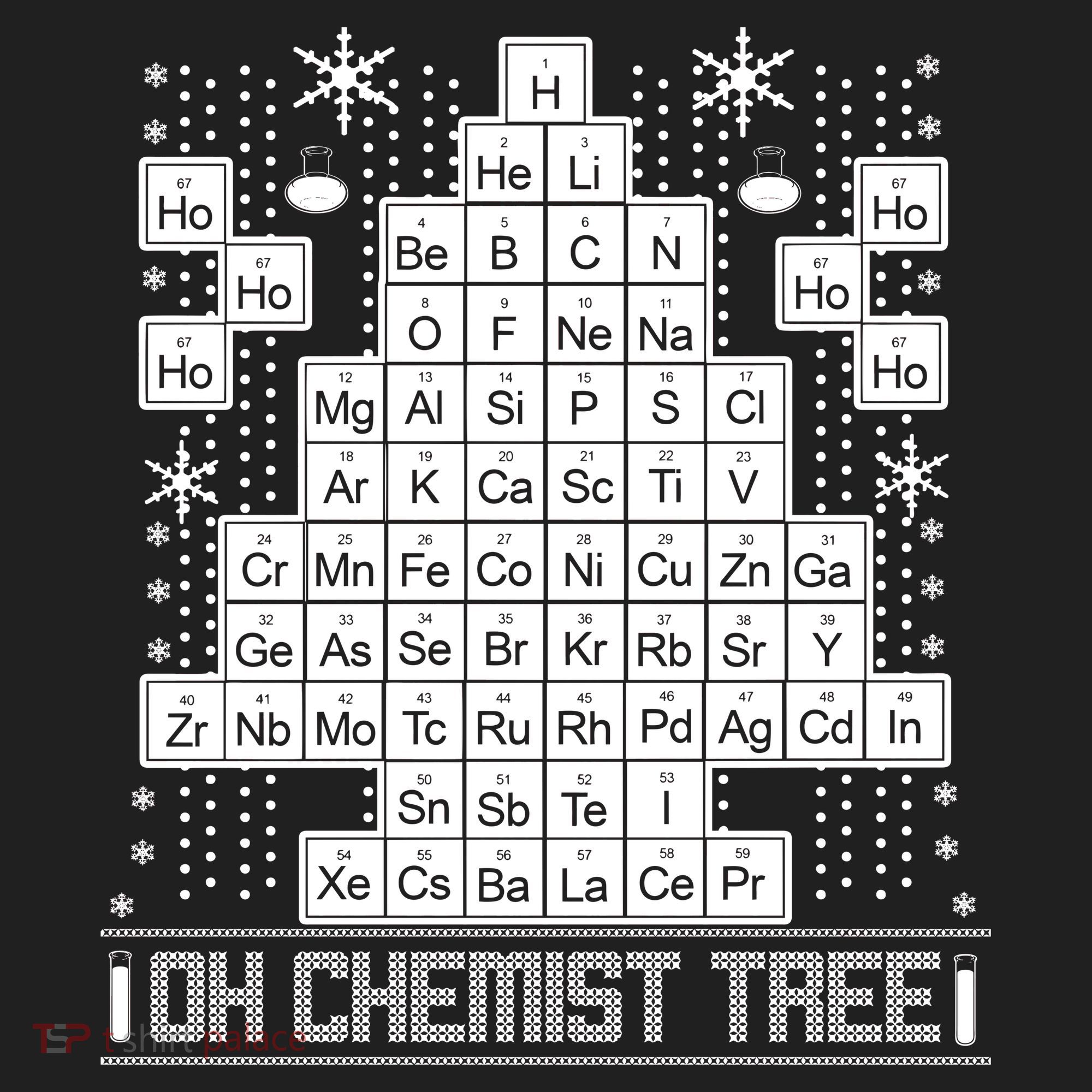 Oh Chemistry Tree Chemist Ugly Christmas Sweater Tumbler
