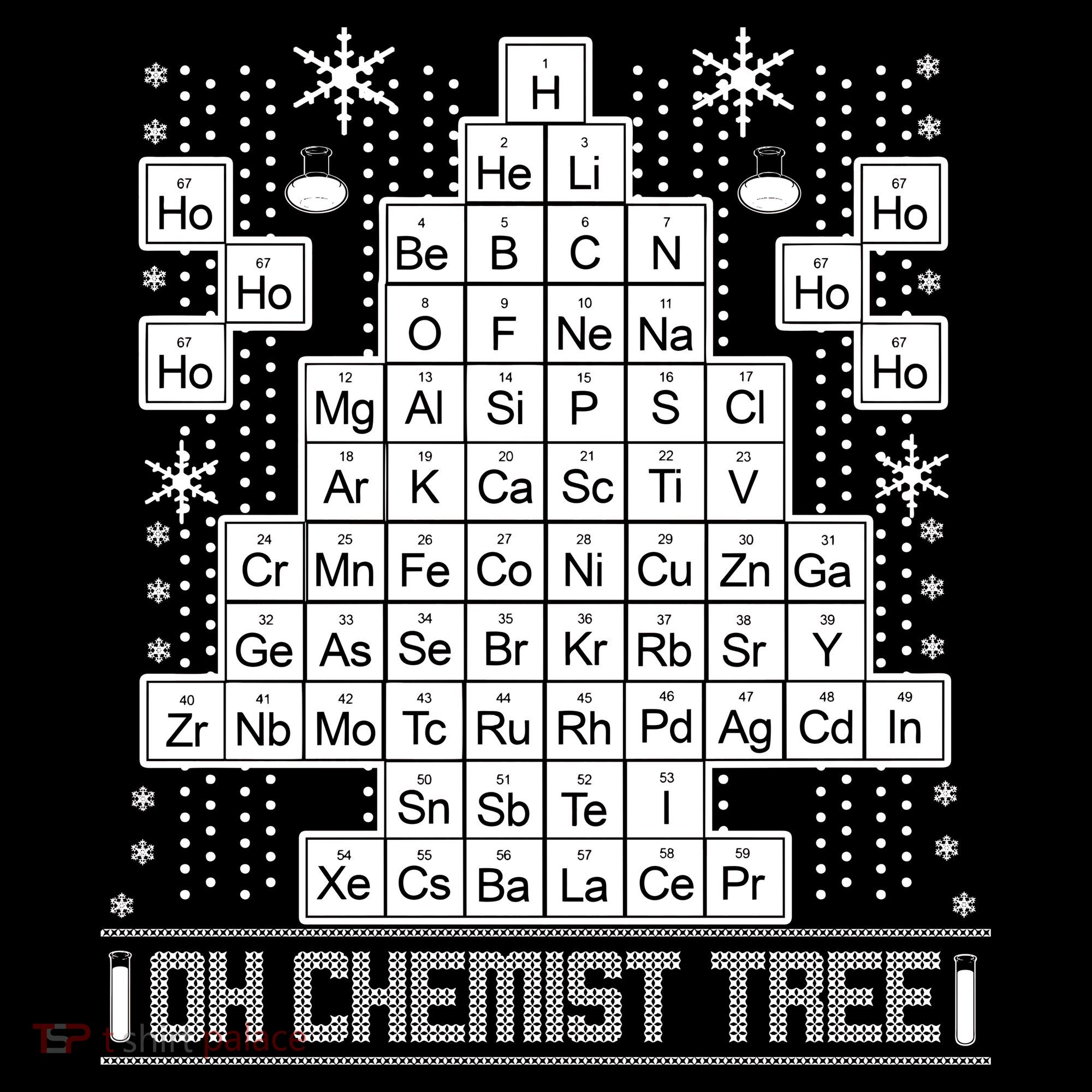 Oh Chemistry Tree Chemist Ugly Christmas Sweater Women's Tank Top