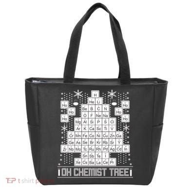 Oh Chemistry Tree Chemist Ugly Christmas Sweater Tote Bag