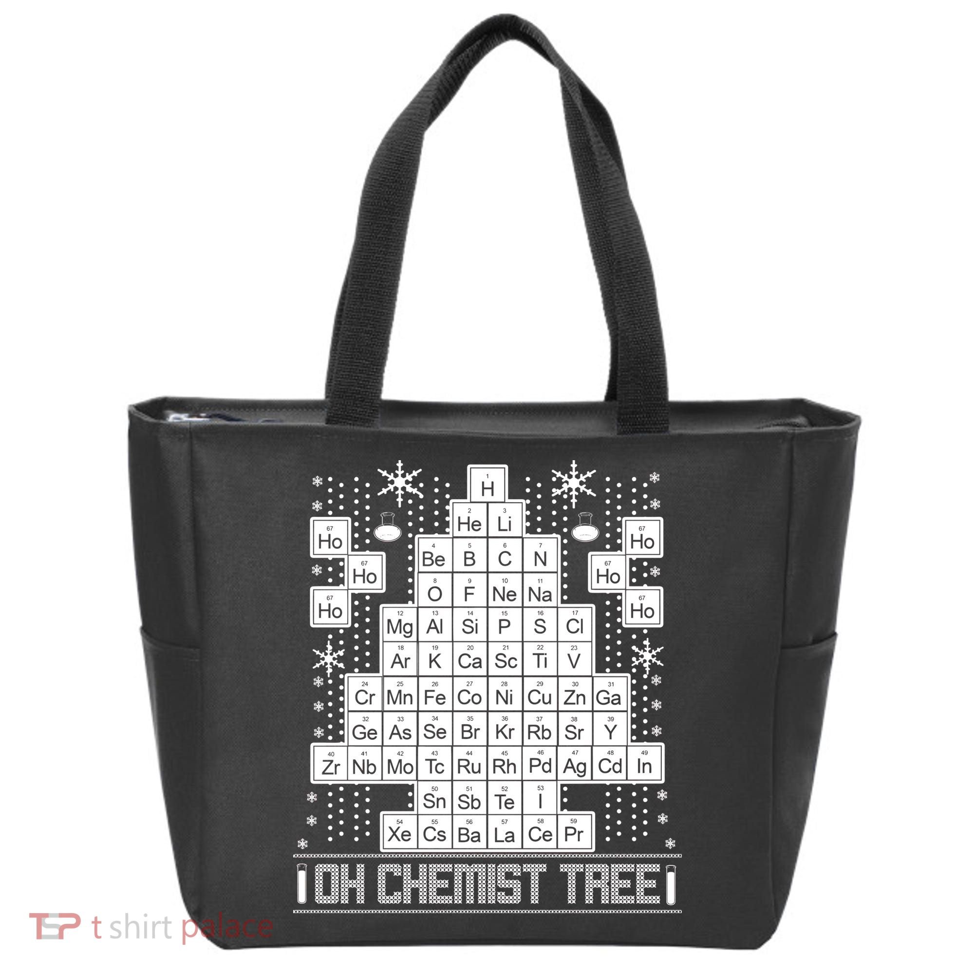 Oh Chemistry Tree Chemist Ugly Christmas Sweater Tote Bag
