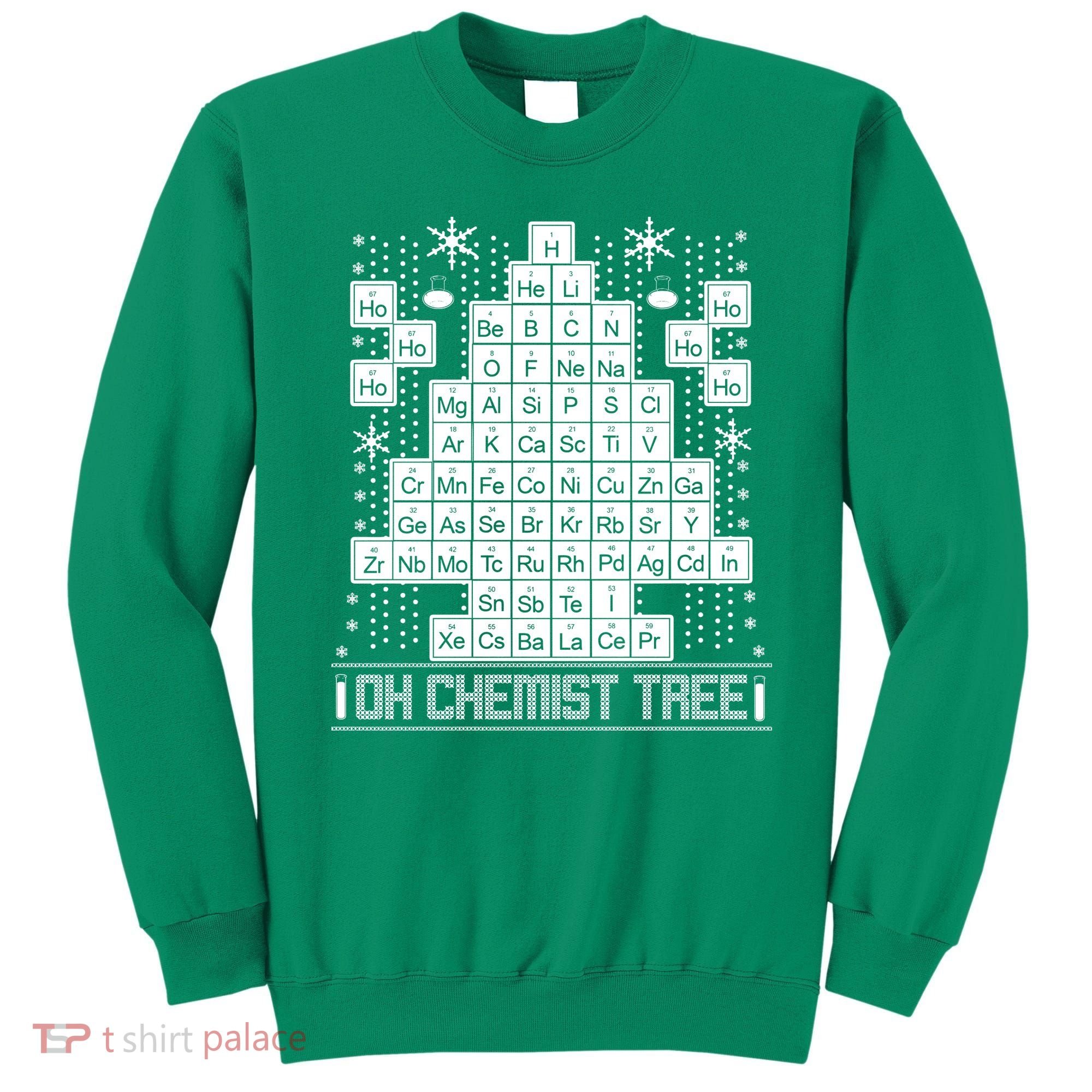Oh Chemistry Tree Chemist Ugly Christmas Sweater Sweatshirt