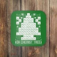 Oh Chemistry Tree Chemist Ugly Christmas Sweater Coaster thumb 0