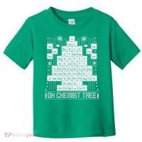 Oh Chemistry Tree Chemist Ugly Christmas Sweater Toddler T-Shirt thumb 0