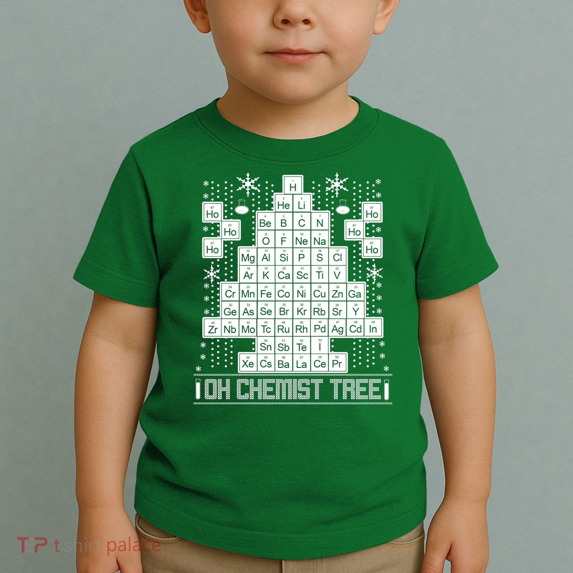 Oh Chemistry Tree Chemist Ugly Christmas Sweater Toddler T-Shirt