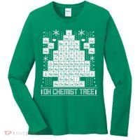 Oh Chemistry Tree Chemist Ugly Christmas Sweater Women's Long Sleeve Shirt thumb 0