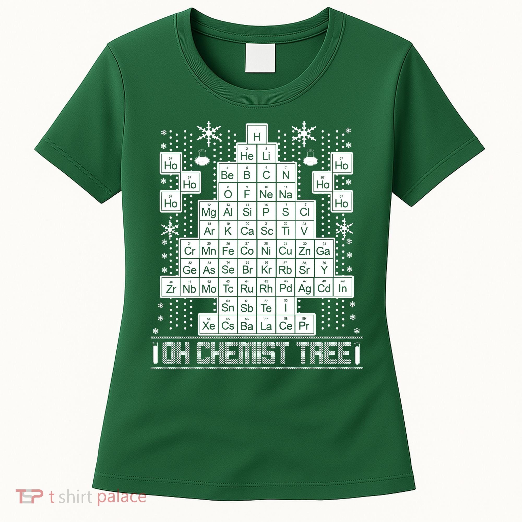 Oh Chemistry Tree Chemist Ugly Christmas Sweater Women's T-Shirt
