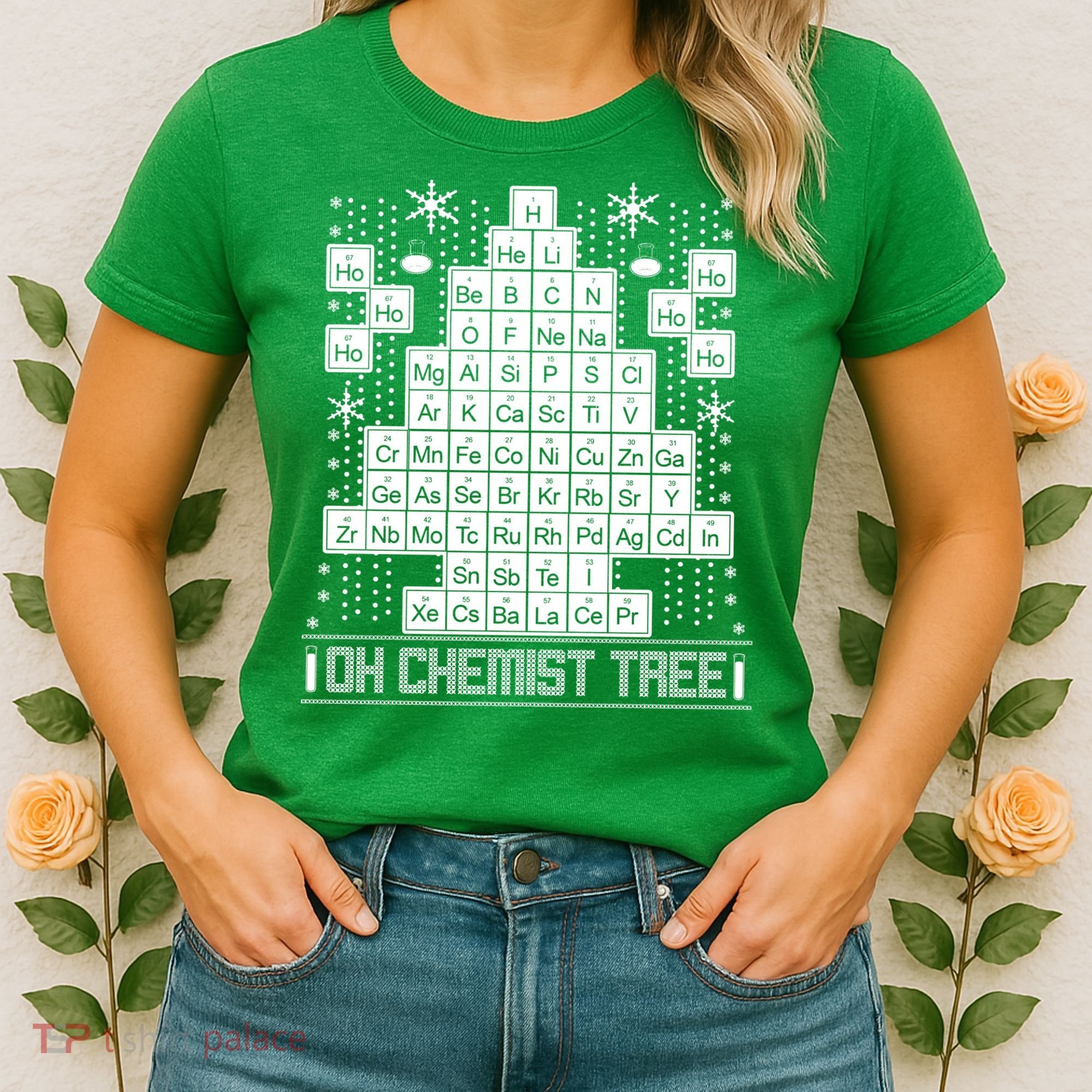 Oh Chemistry Tree Chemist Ugly Christmas Sweater Women's T-Shirt