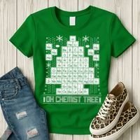 Oh Chemistry Tree Chemist Ugly Christmas Sweater Women's T-Shirt thumb 3