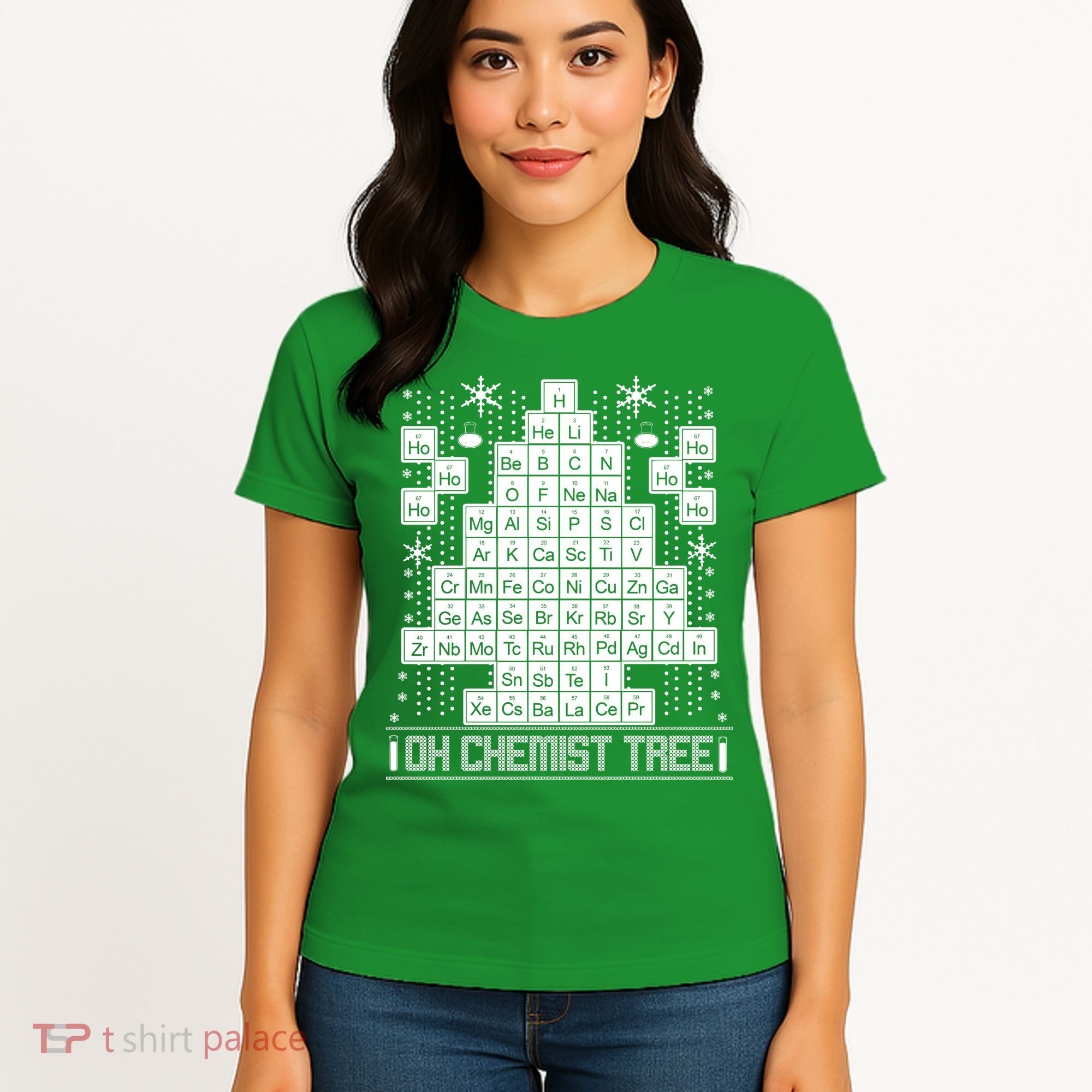 Oh Chemistry Tree Chemist Ugly Christmas Sweater Women's T-Shirt