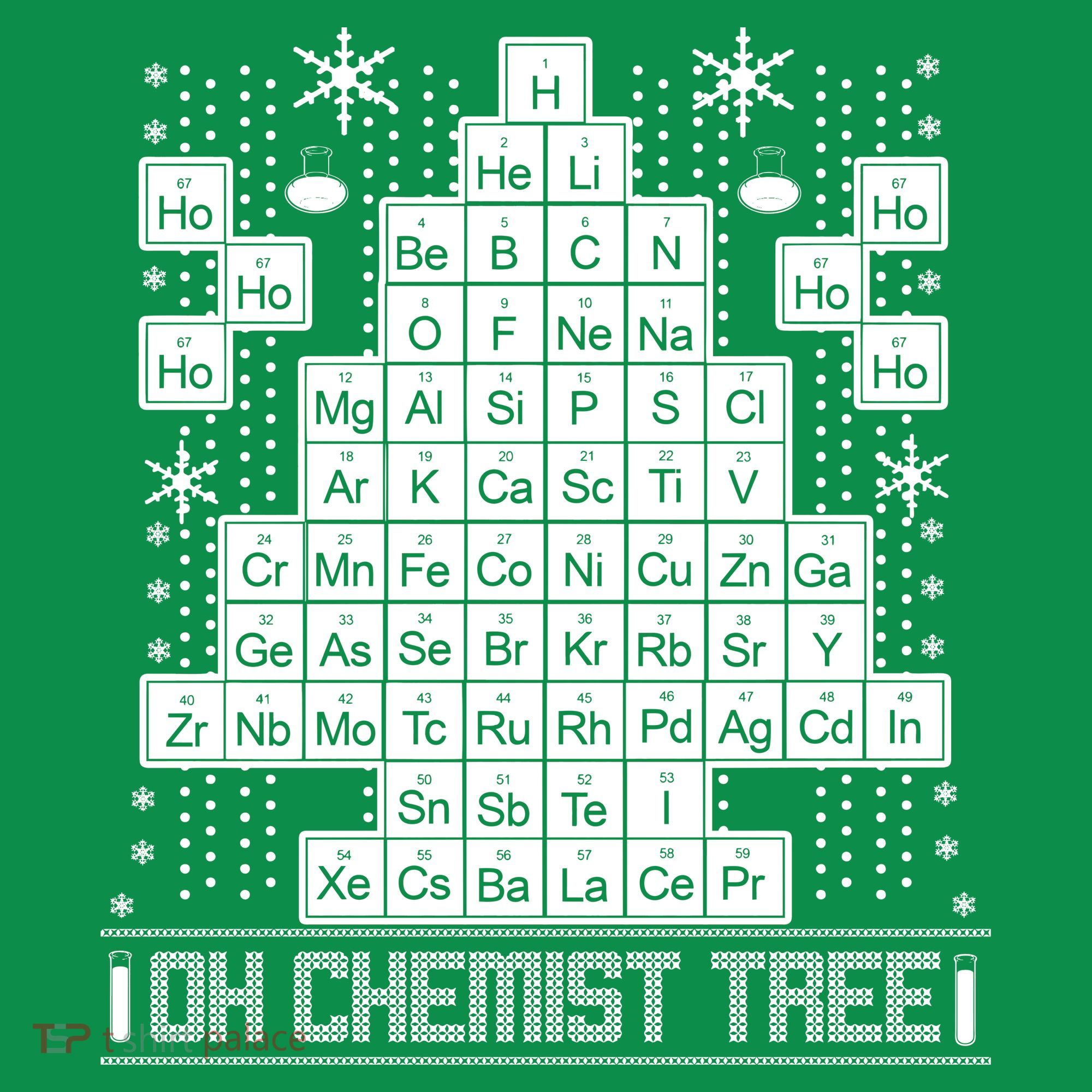 Oh Chemistry Tree Chemist Ugly Christmas Sweater Women's T-Shirt