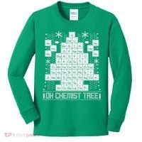 Oh Chemistry Tree Chemist Ugly Christmas Sweater Kids Long Sleeve Shirt thumb 0