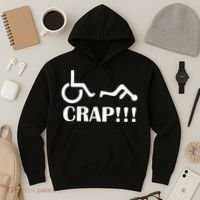 Oh Crap Wheel Chair Fail Hoodie thumb 3