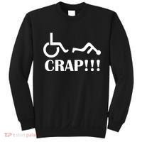 Oh Crap Wheel Chair Fail Sweatshirt thumb 0