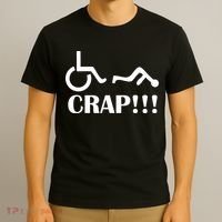 Oh Crap Wheel Chair Fail T-Shirt thumb 3