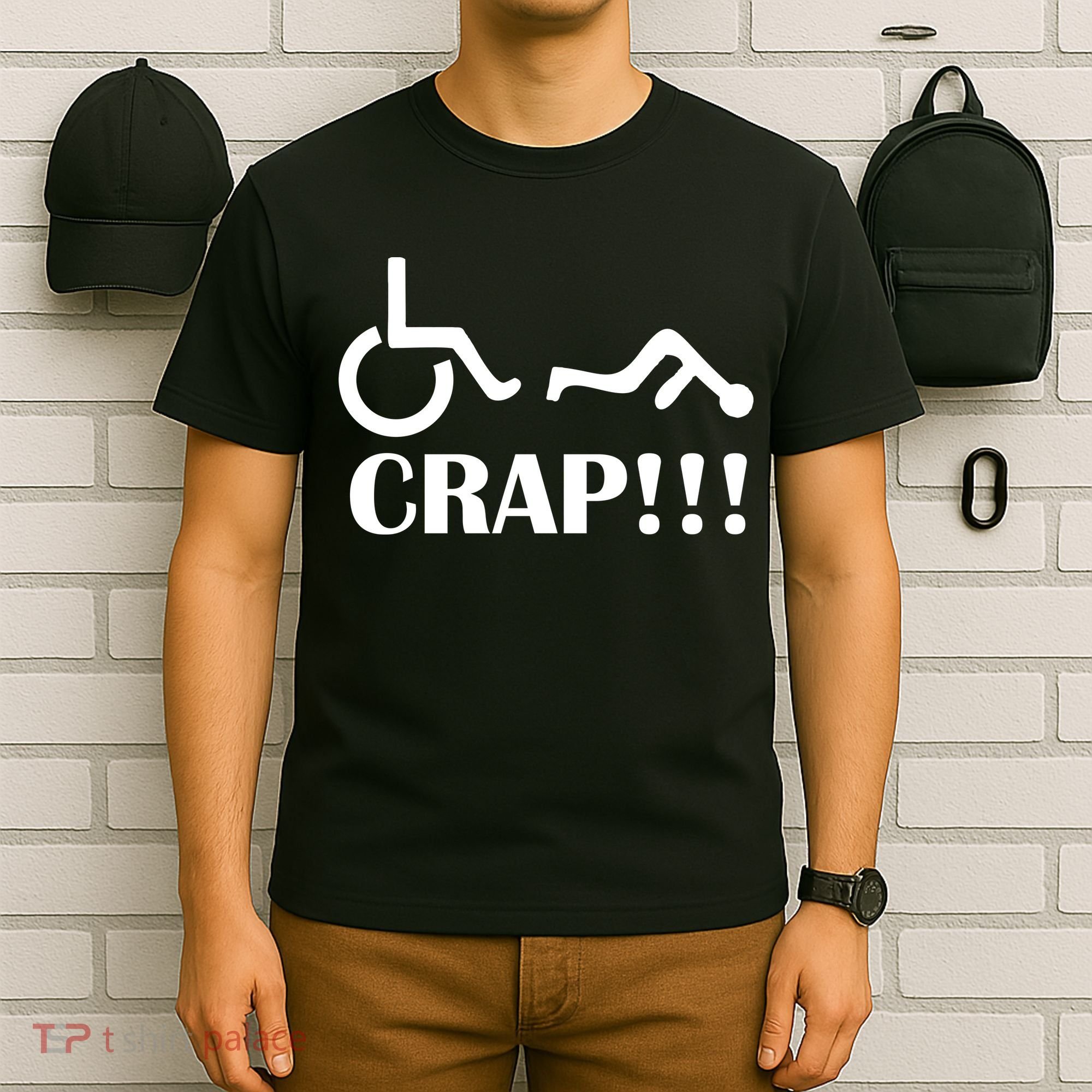 Oh Crap Wheel Chair Fail T-Shirt