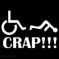 Oh Crap Wheel Chair Fail T-Shirt thumb 7