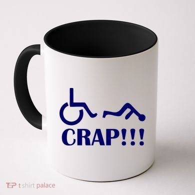 Oh Crap Wheel Chair Fail Coffee Mug