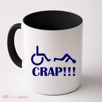 Oh Crap Wheel Chair Fail Coffee Mug thumb 0