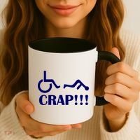 Oh Crap Wheel Chair Fail Coffee Mug thumb 3