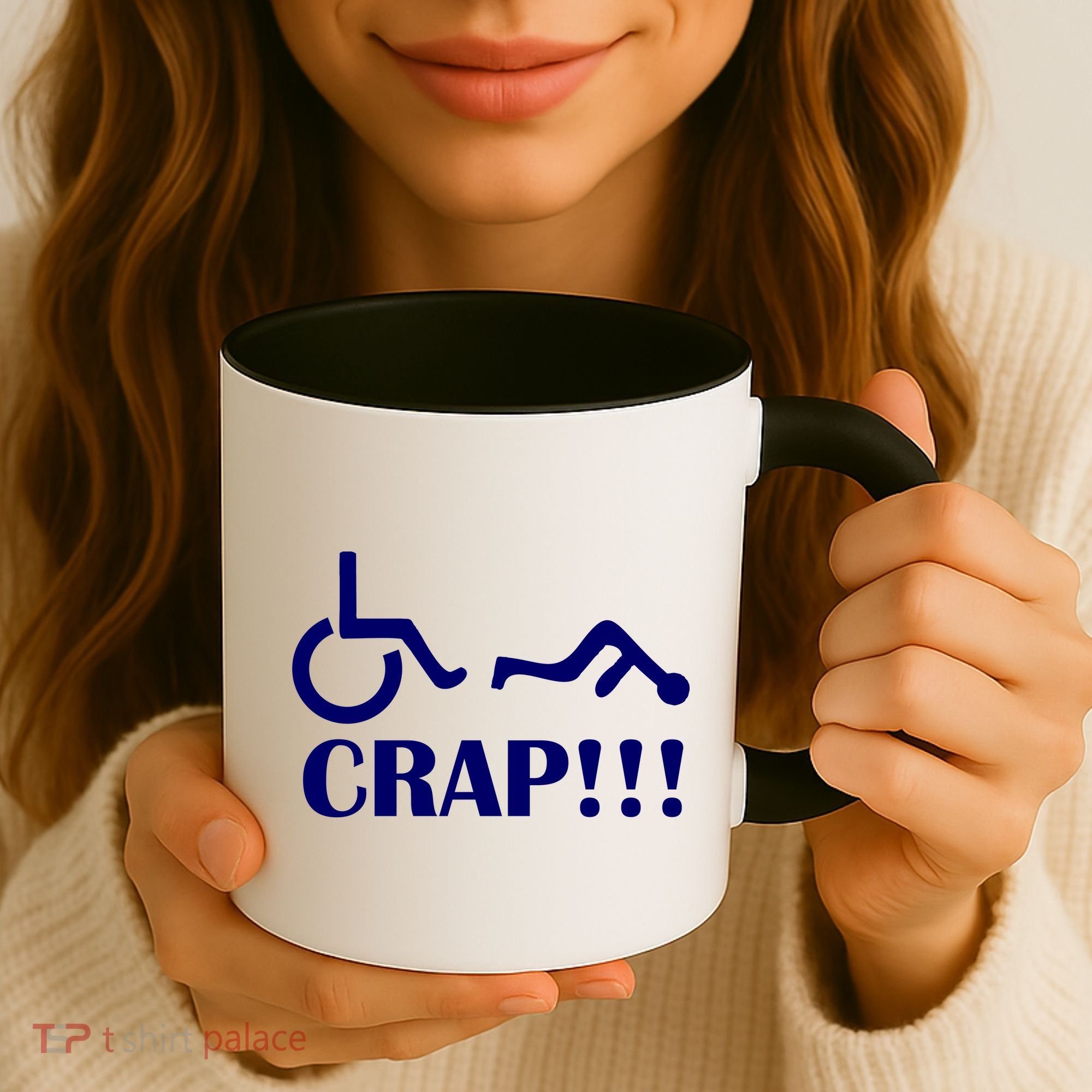 Oh Crap Wheel Chair Fail Coffee Mug