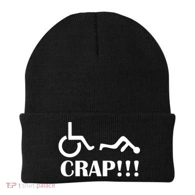 Oh Crap Wheel Chair Fail Beanie